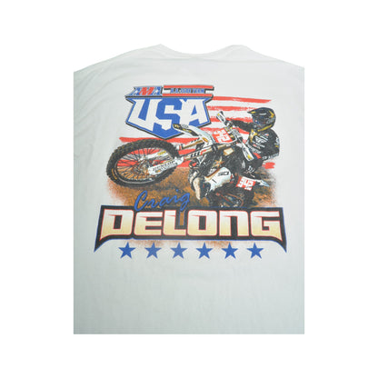 Vintage USA Craig Delong Racing T-Shirt White XL