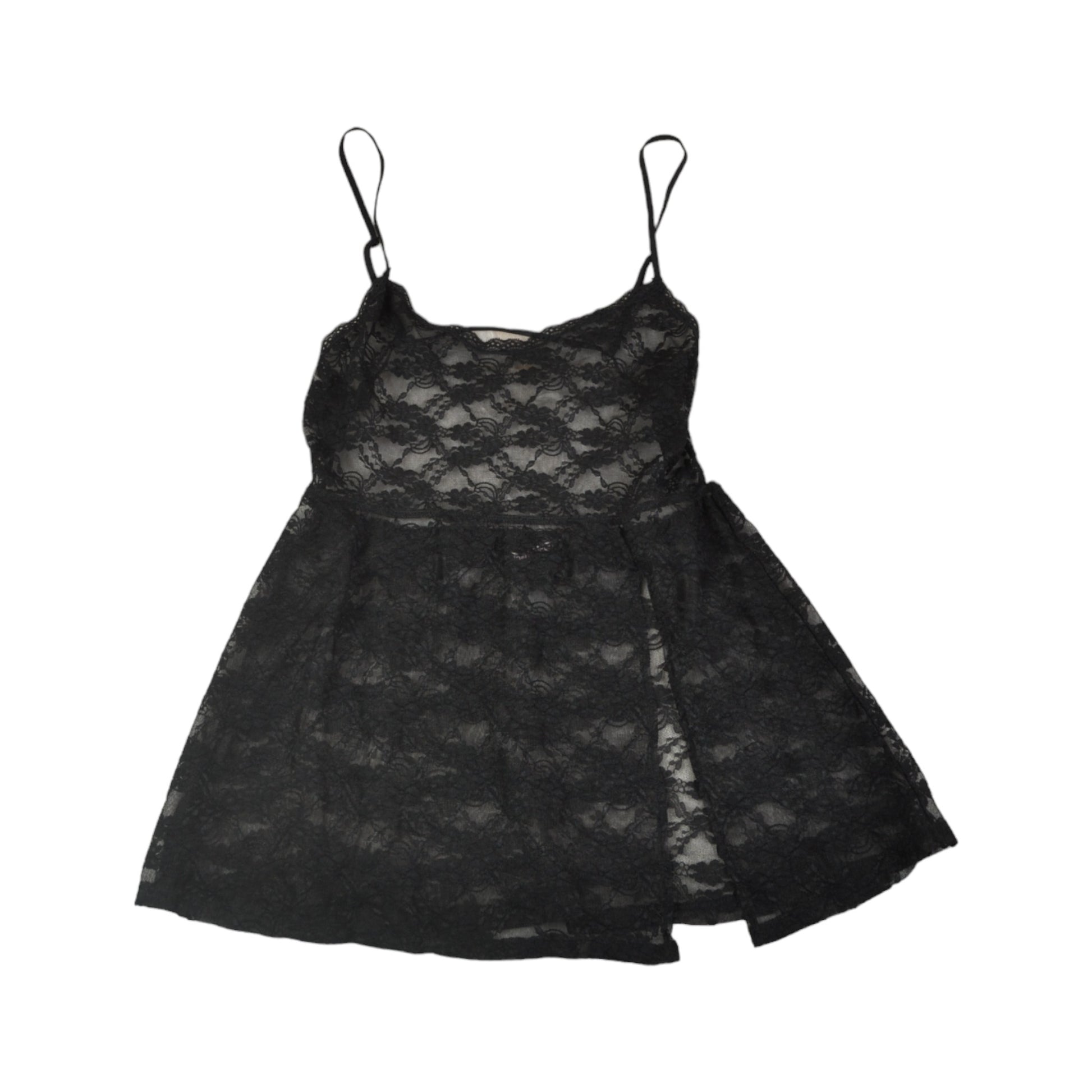 Victoria's Secret Y2K Cami Lace Sheer Top Black Medium – Cloak Vintage