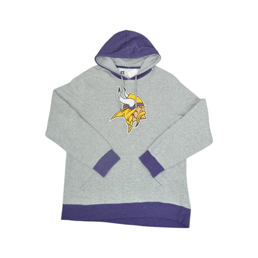 Vintage NFL Minnesota Vikings Sweatshirt Hoodie Grey Medium