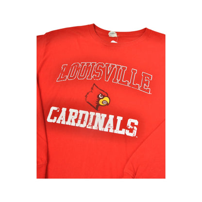 Vintage Louisville Cardinals T-Shirt Long Sleeve Red XL