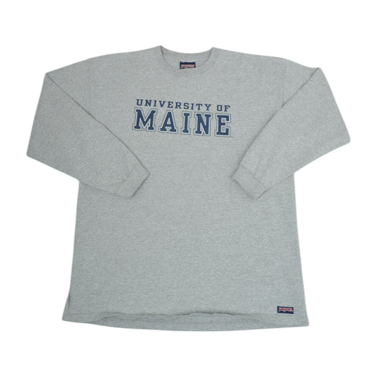 Vintage Jansport University of Maine T-Shirt Long Sleeve Grey XL