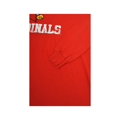 Vintage Louisville Cardinals T-Shirt Long Sleeve Red XL