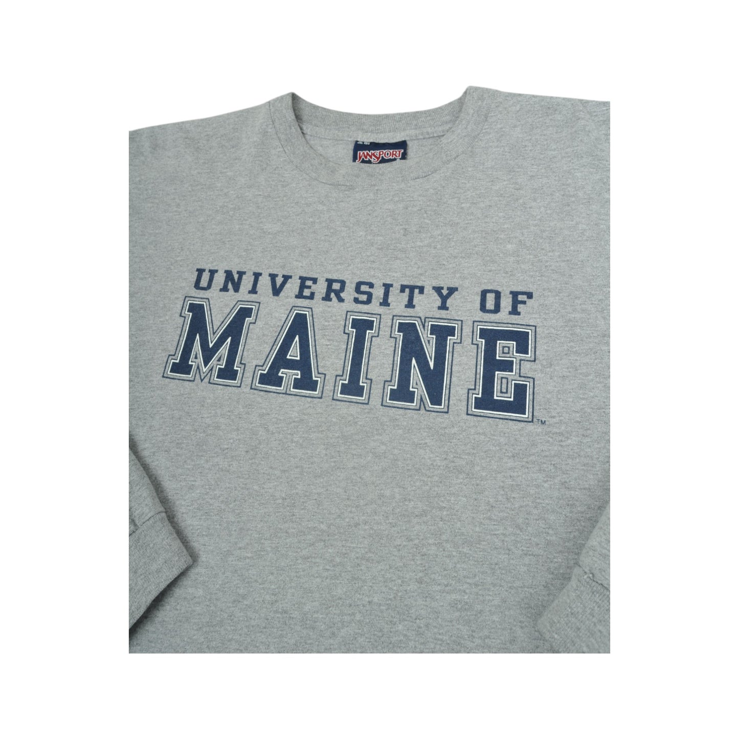 Vintage Jansport University of Maine T-Shirt Long Sleeve Grey XL