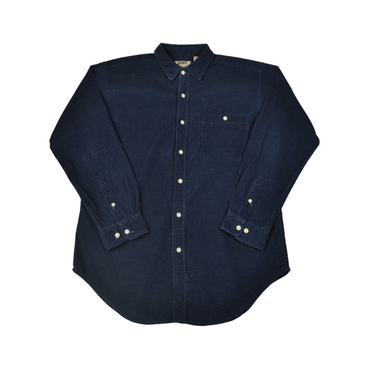 Vintage Corduroy Shirt Navy Medium