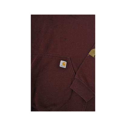 Vintage Carhartt Sweatshirt Hoodie Burgundy XXL