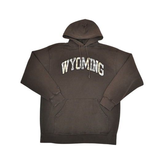 Vintage Wyoming Jansport Sweatshirt Hoodie Brown Large