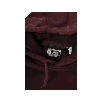 Vintage Carhartt Sweatshirt Hoodie Burgundy XXL