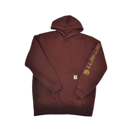 Vintage Carhartt Sweatshirt Hoodie Burgundy Medium