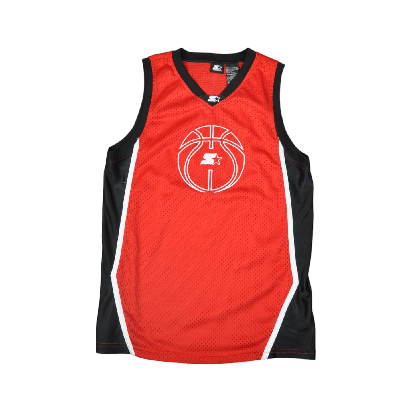 Vintage Starter Basketball Weste Jersey Rot Klein