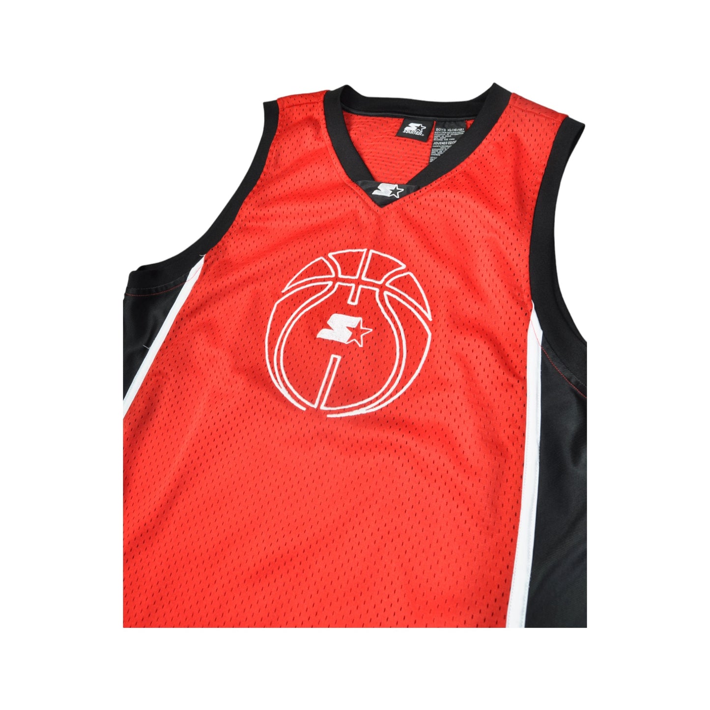 Vintage Starter Basketball Weste Jersey Rot Klein