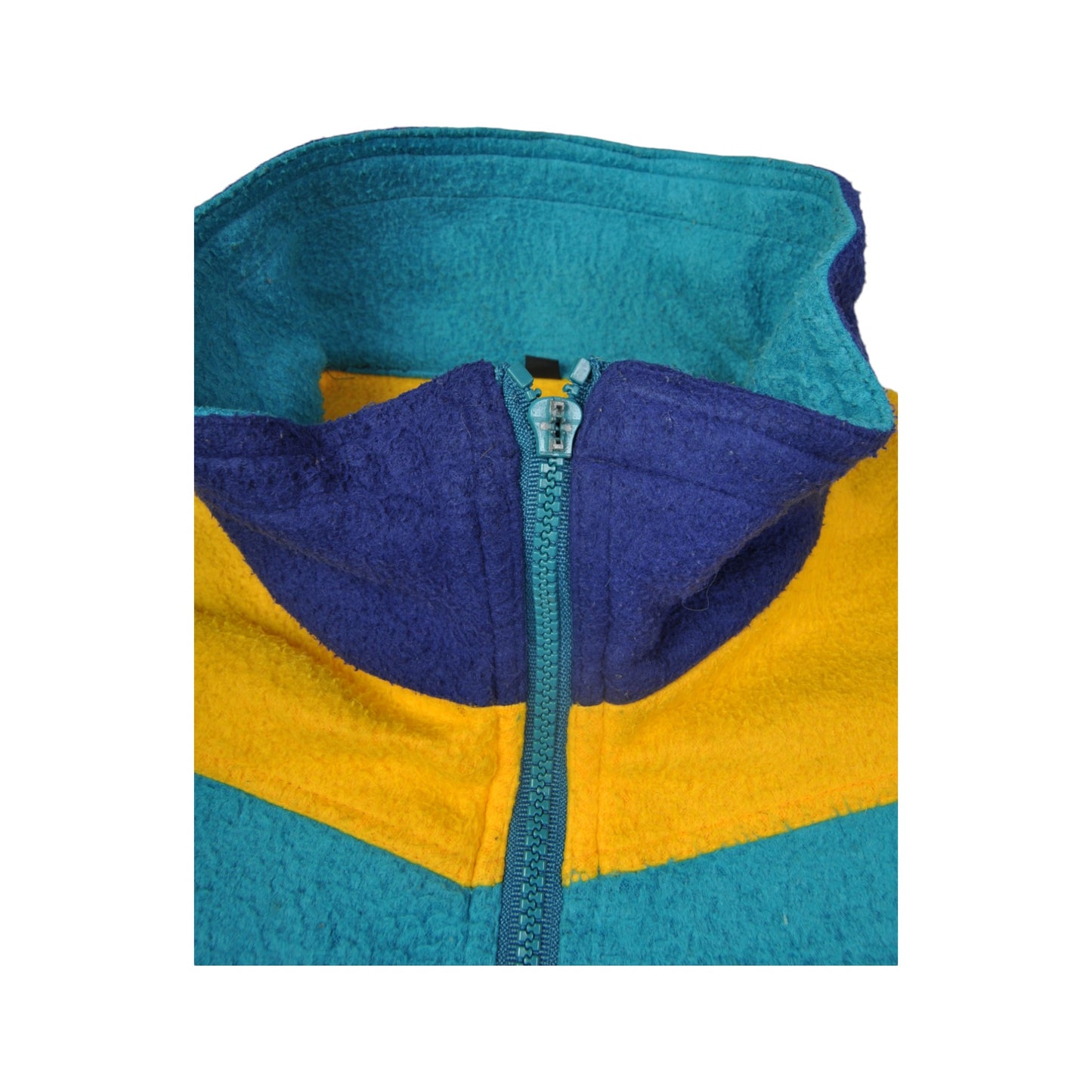 Vintage Fleece 1/4 Zip Block Colour Blue XL