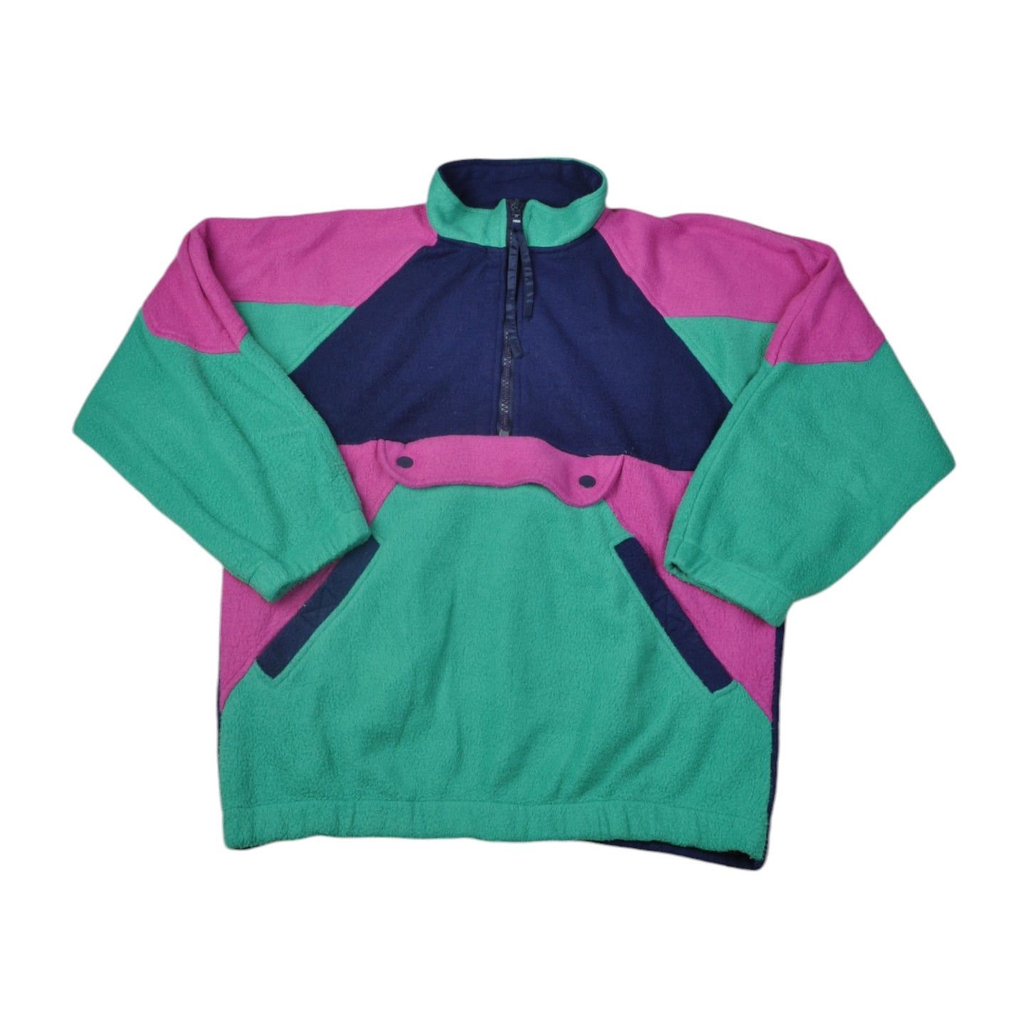 Vintage Fleece 1/4 Zip Block Colour Multi Small