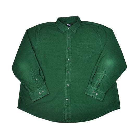 Vintage Corduroy Shirt Green XL