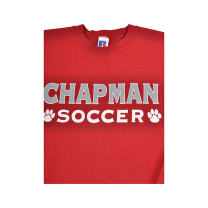 Vintage Chapman Soccer Russell Athletic Sweatshirt Red Large