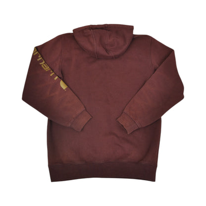 Vintage Carhartt Sweatshirt Hoodie Burgundy Medium