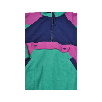 Vintage Fleece 1/4 Zip Block Colour Multi Small