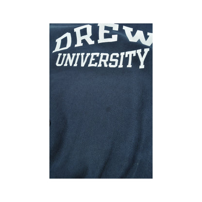 Vintage Champion Reverse Weave Drew University Sweatshirt Navy Small