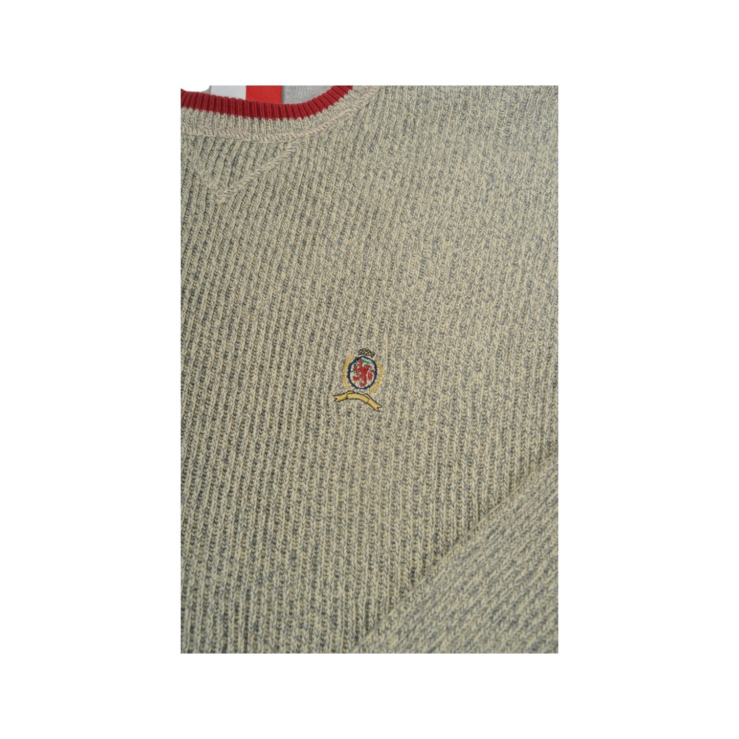 Vintage Tommy Hilfiger Knitwear Sweatshirt Beige Large