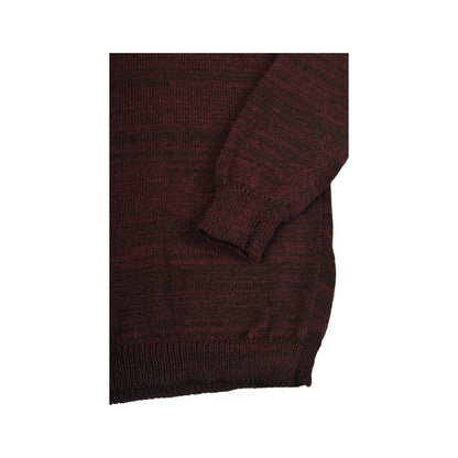 Vintage Knitwear Sweater Burgundy/Black Ladies Small