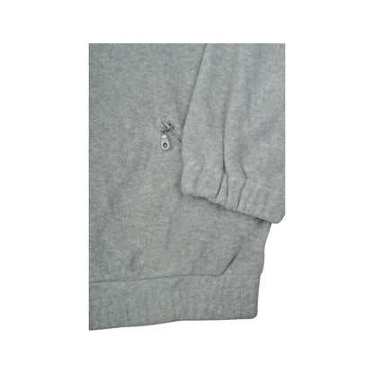 Vintage Fleece 1/4 Zip Block Colour Grey Large