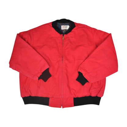 Vintage Bomber Workwear Jacket Red XXXL