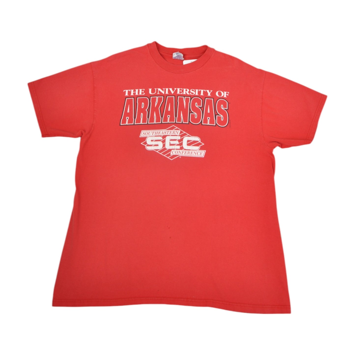 Vintage University of Arkansas T-Shirt Red XL