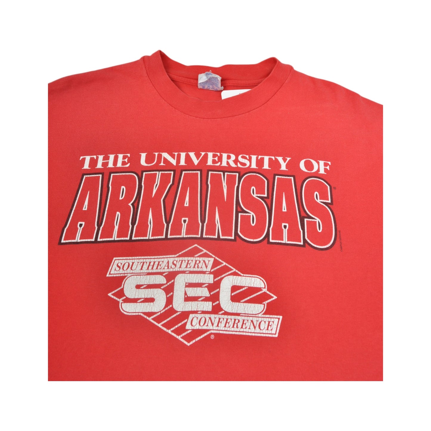 Vintage University of Arkansas T-Shirt Red XL