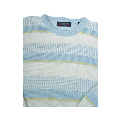 Vintage Knitwear Sweatshirt Stripe Pattern Multi Medium