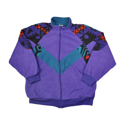 Vintage Jacket Retro Pattern Purple Large