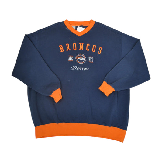 Vintage NFL Denver Broncos Sweatshirt Navy Large