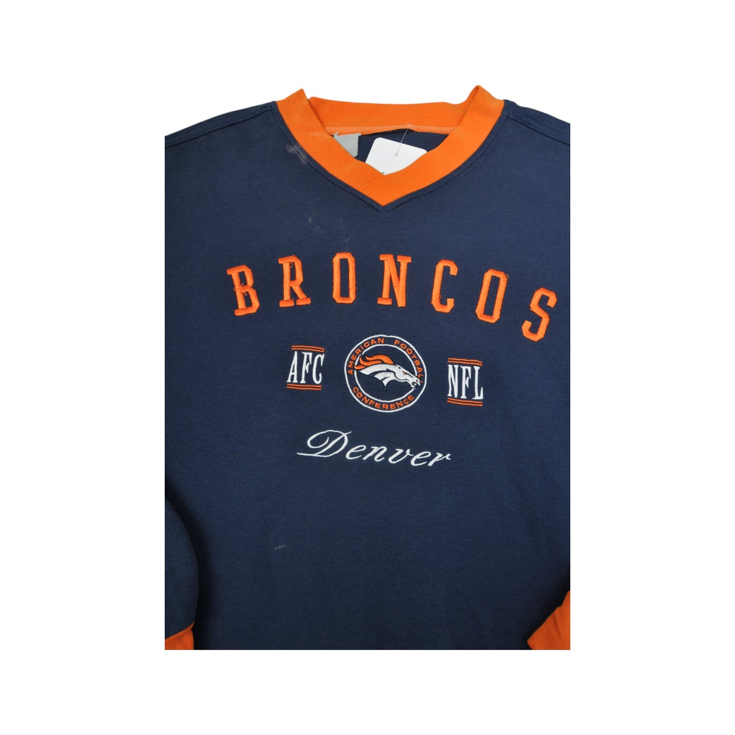 Vintage NFL Denver Broncos Sweatshirt Navy Large