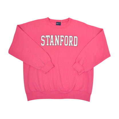 Vintage Stanford University Sweatshirt Pink Large