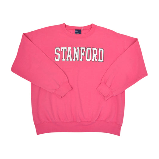 Vintage Stanford University Sweatshirt Pink Large