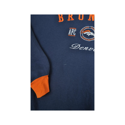 Vintage NFL Denver Broncos Sweatshirt Navy Large