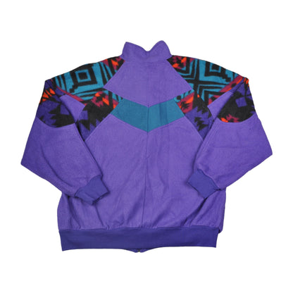 Vintage Jacket Retro Pattern Purple Large