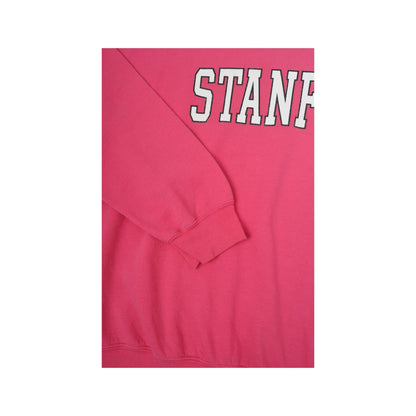 Vintage Stanford University Sweatshirt Pink Large