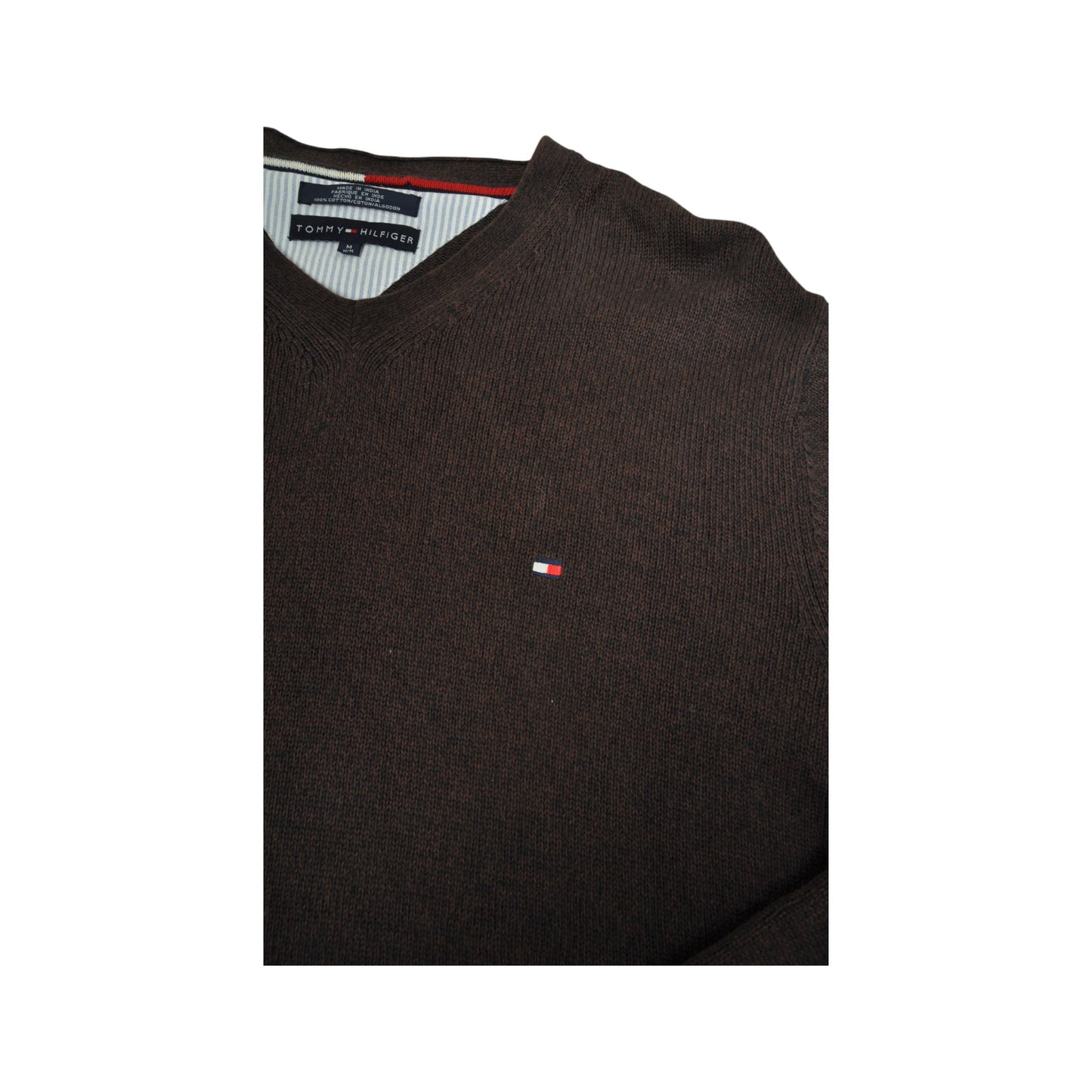 Vintage Tommy Hilfiger Knitwear Sweatshirt Brown Large