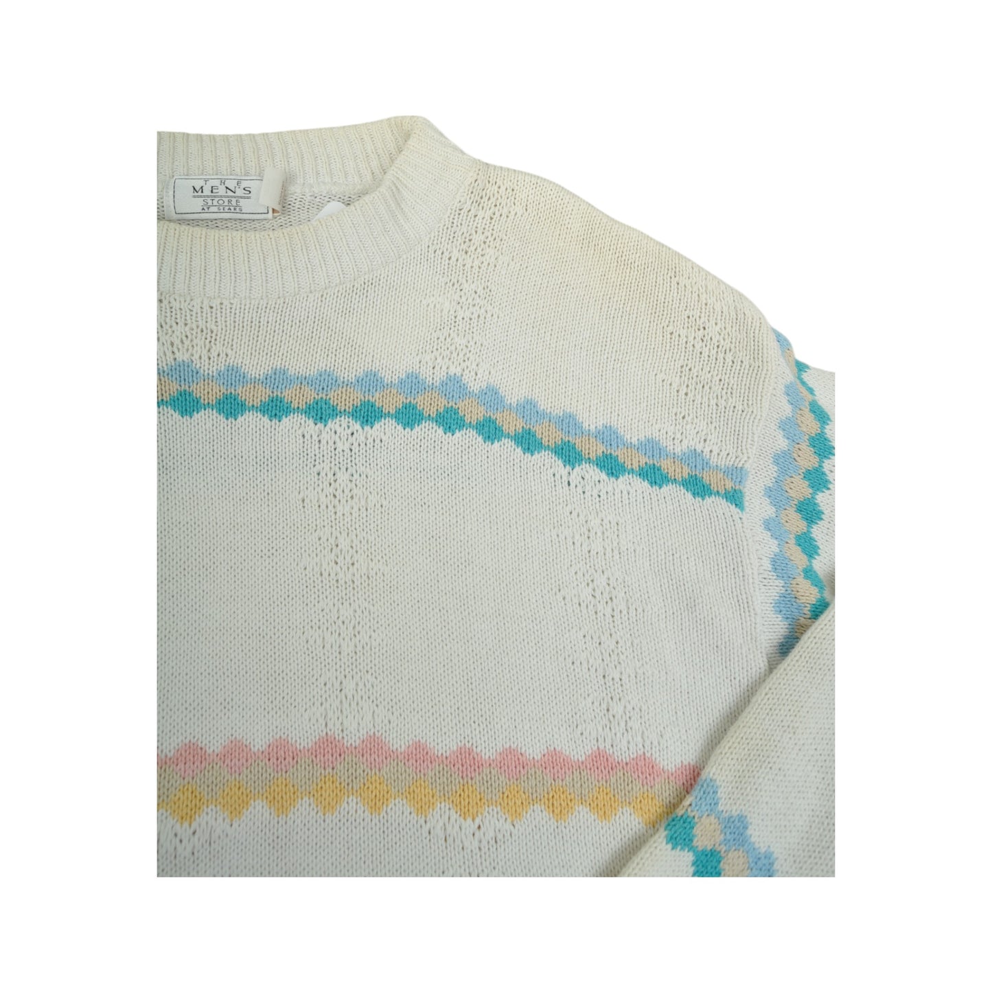 Vintage Knitwear Sweatshirt Retro Pattern Multi Small