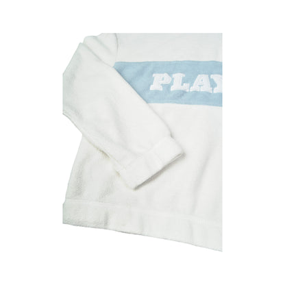 Vintage Playboy Fleece 1/4 Zip Block Colour White Ladies Small