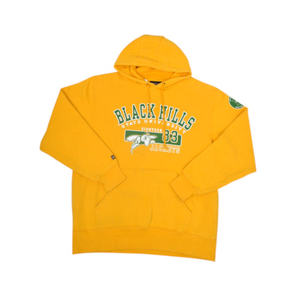 Vintage Black Hills State University Sweatshirt Hoodie Yellow Large