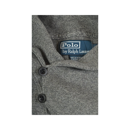 Vintage POLO Ralph Lauren Shawl Collar Pullover Sweater Grey Small