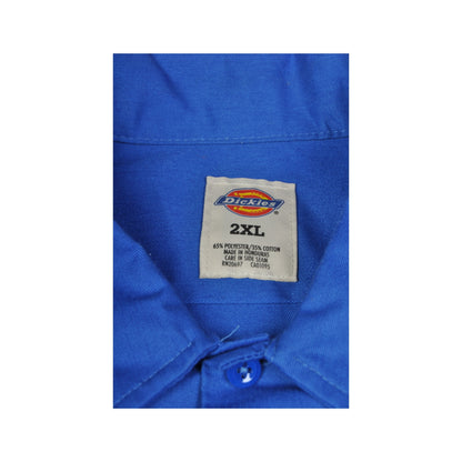 Vintage Shirt Workwear Dickies Short Sleeve Blue XXL