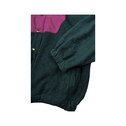 Vintage Fleece Jacket Retro Green Medium