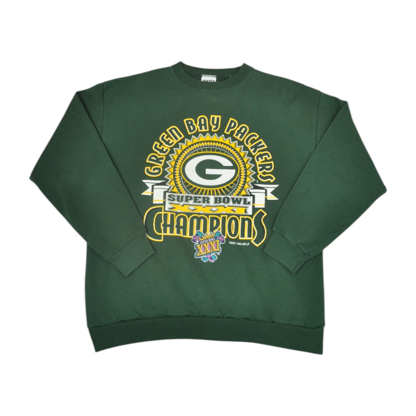 Vintage NFL Tultex Super Bowl XXXI  Green Bay Packers Sweatshirt Green Large