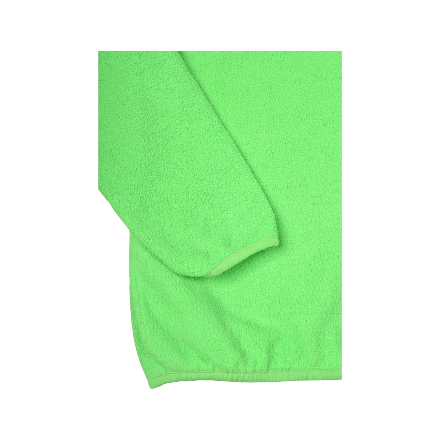 Vintage Fleece 1/4 Press Stud Block Colour Lime Green Medium