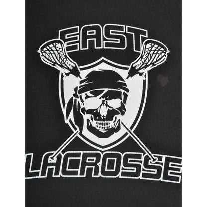 Vintage East Lacrosse Kapuzenpullover Sweatshirt Schwarz Groß