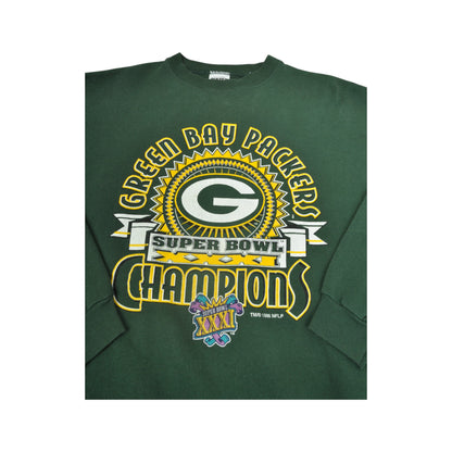 Vintage NFL Tultex Super Bowl XXXI  Green Bay Packers Sweatshirt Green Large