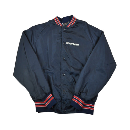 Vintage Varsity Baseball Jacket Navy Medium