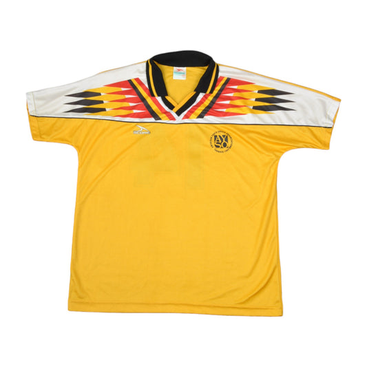 Vintage 90er Jahre Fußballtrikot Gelb Medium