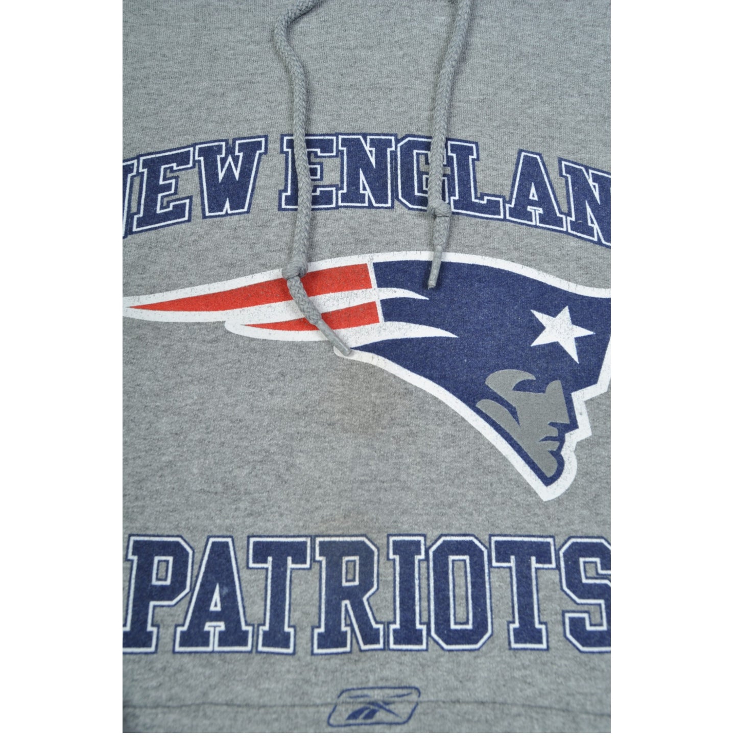 Vintage NFL New England Patriots Hoodie Grey Medium